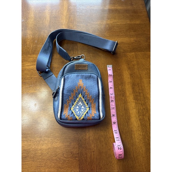 Wrangler Handbags - Wrangler Aztec Sling Bag for Women Western Knitted Crossbody Purse 6X3X9